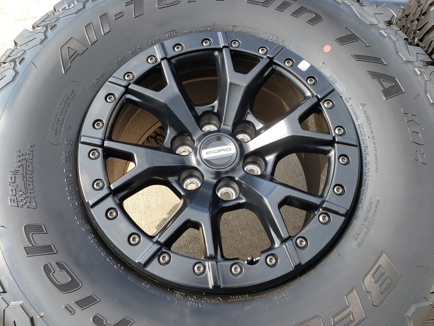 17" Ford F-150 Raptor R OEM BEADLOCK 10460 rims wheels 37" tires BFG NEW