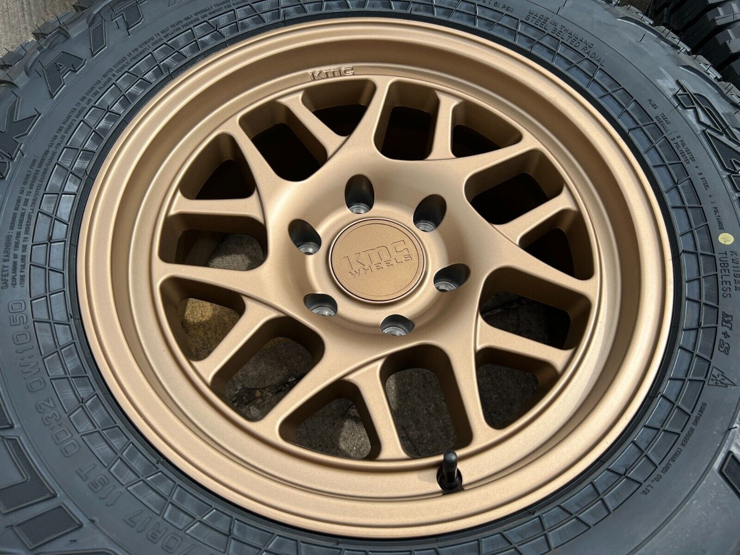 17x8.5 KMC KM717 Toyota Tacoma 4Runner TRD wheels rims BRONZE 2023 2024 NEW