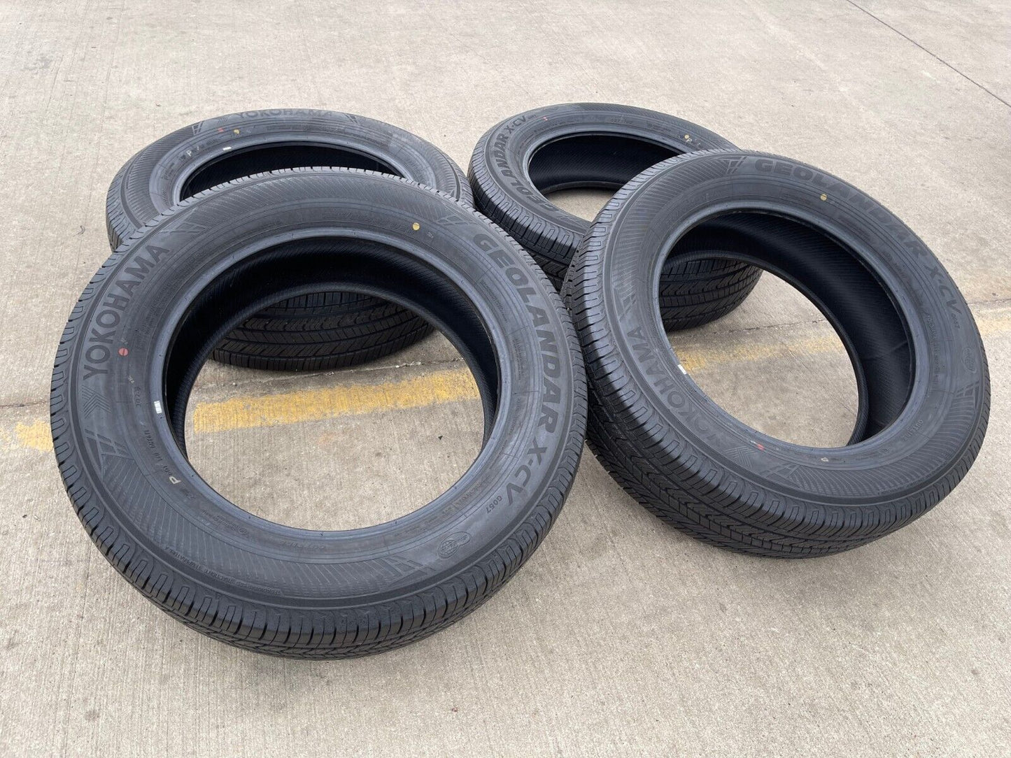 (4) 265/60/20 Yokohama Geolander X-CV tires NEW Sierra Tundra Silverado