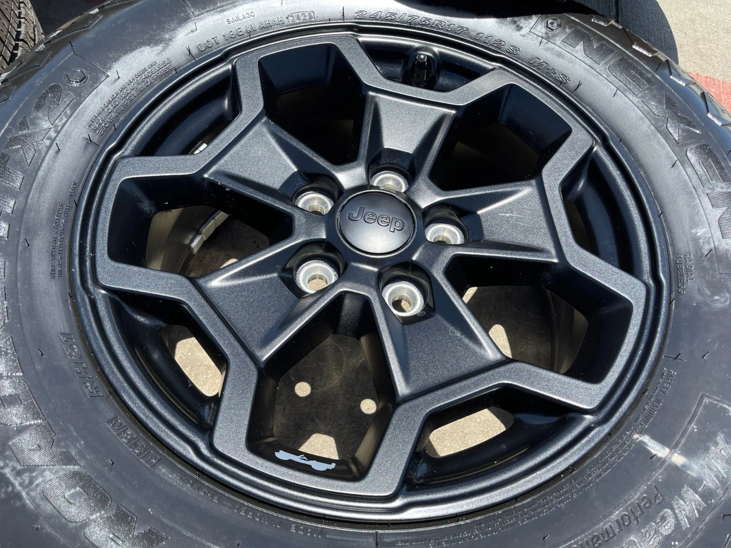 17" Jeep Wrangler SPORT OEM wheels rims tires 9237 black 2023 2024 2025 NEW