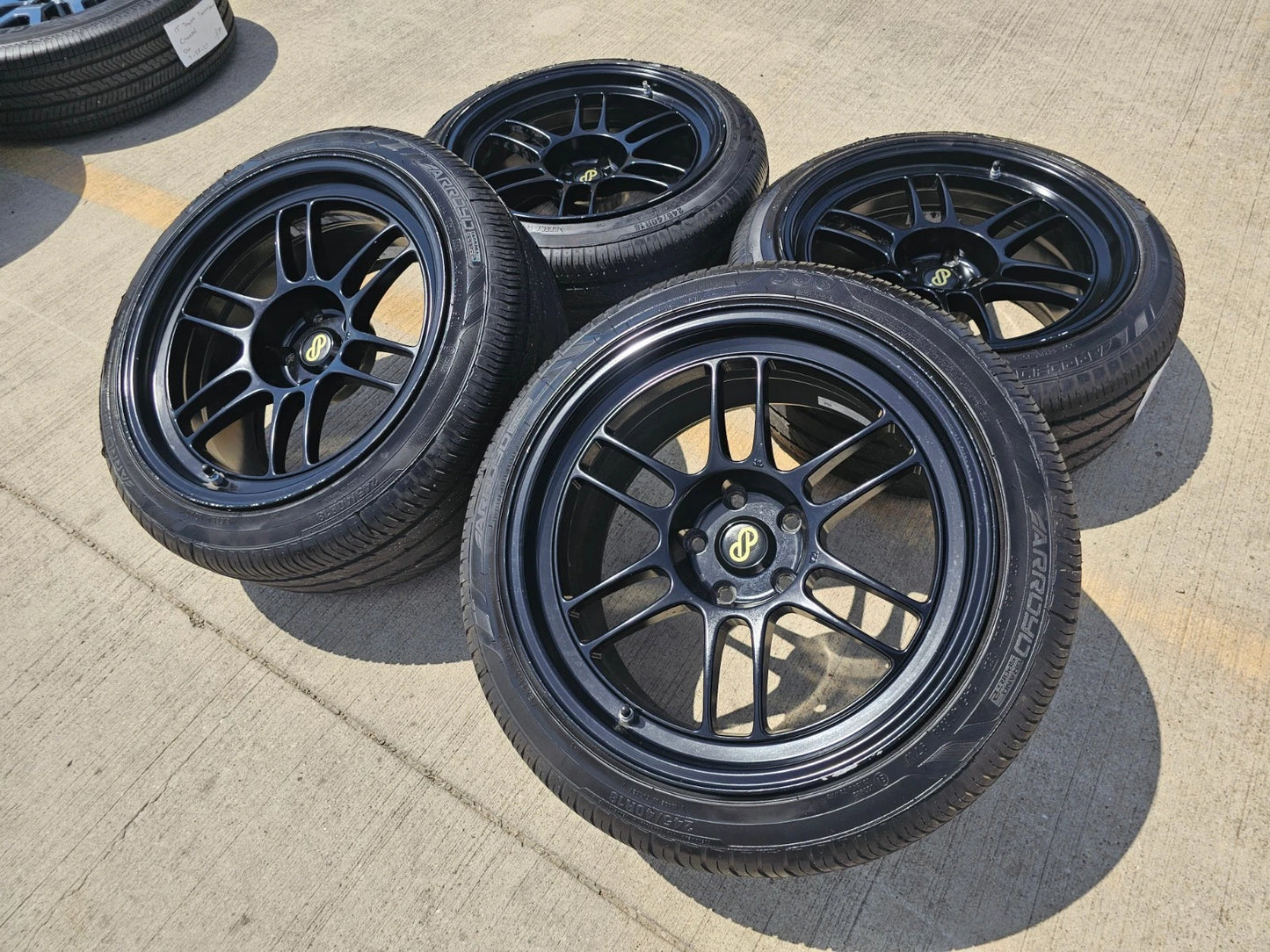 18x9.5 18" Enkei 3798956538BK RPF1 5x114.3 5x4.5 +15 Black Camry IS300 Mustang