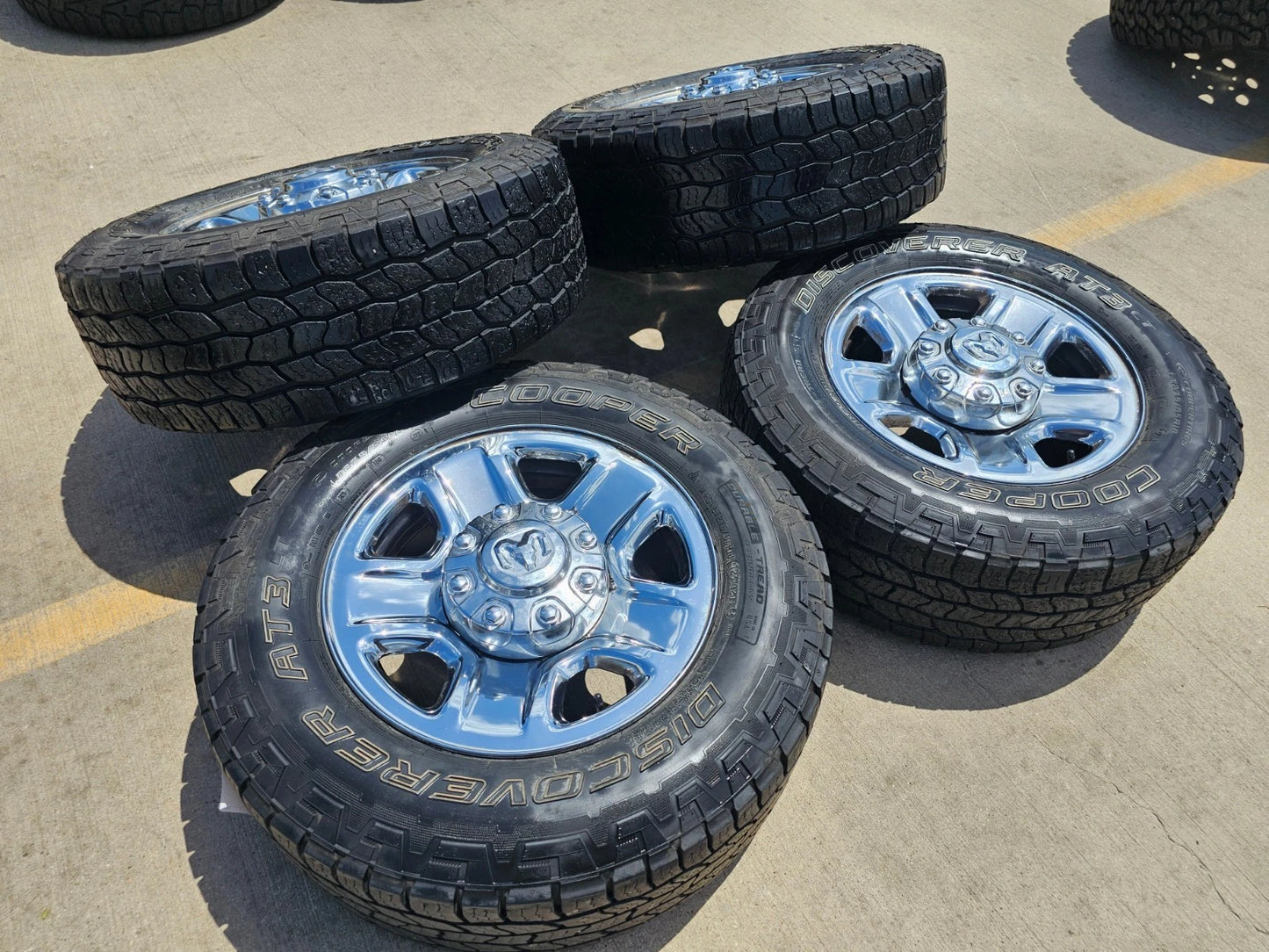 18" Dodge Ram 2500 3500 STEEL chrome OEM 2473 wheels rims tires COOPER