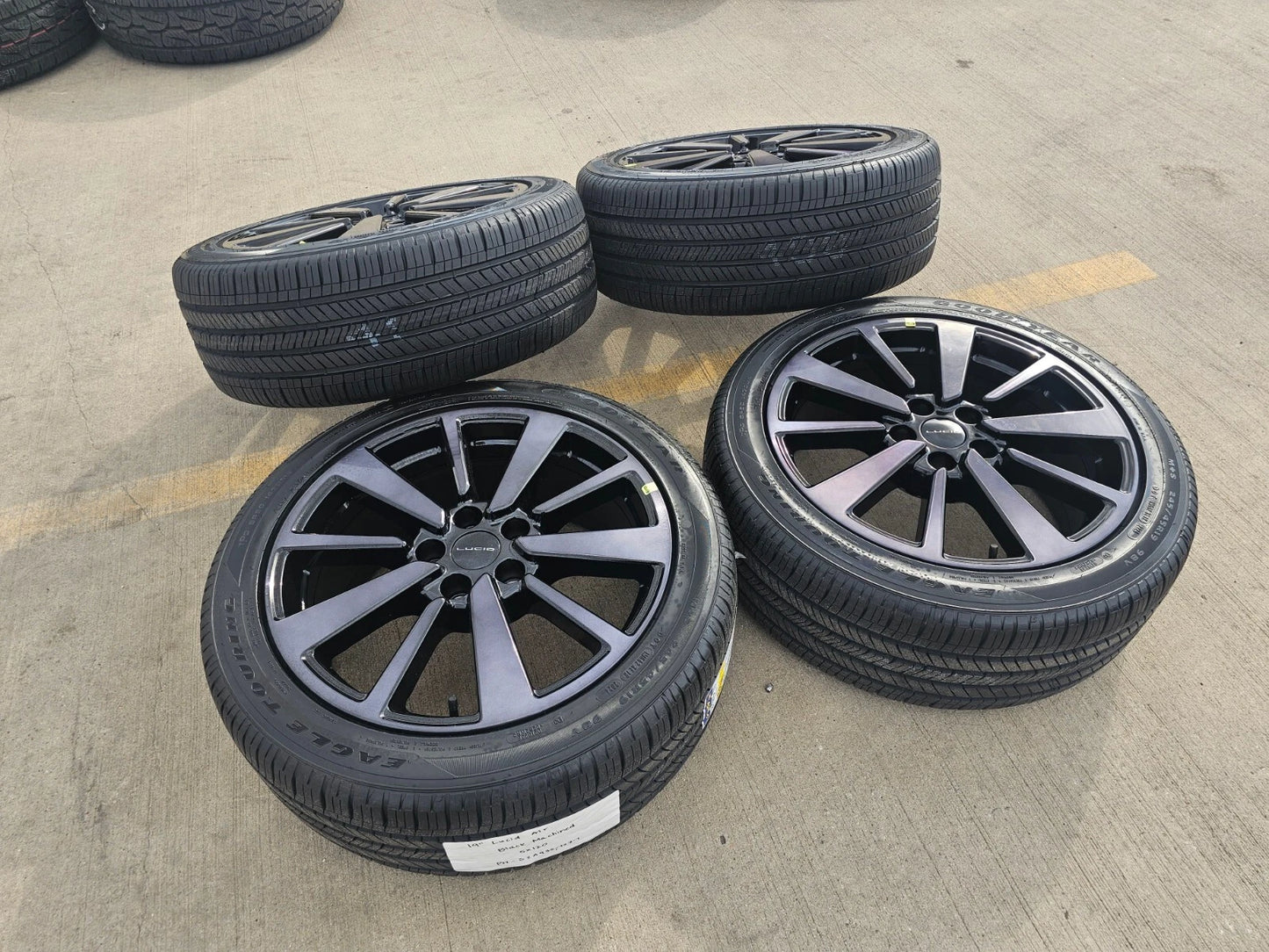 19" Lucid Air OEM Grand Touring black wheels rims tires 5x120 2023 2024 2025 NEW