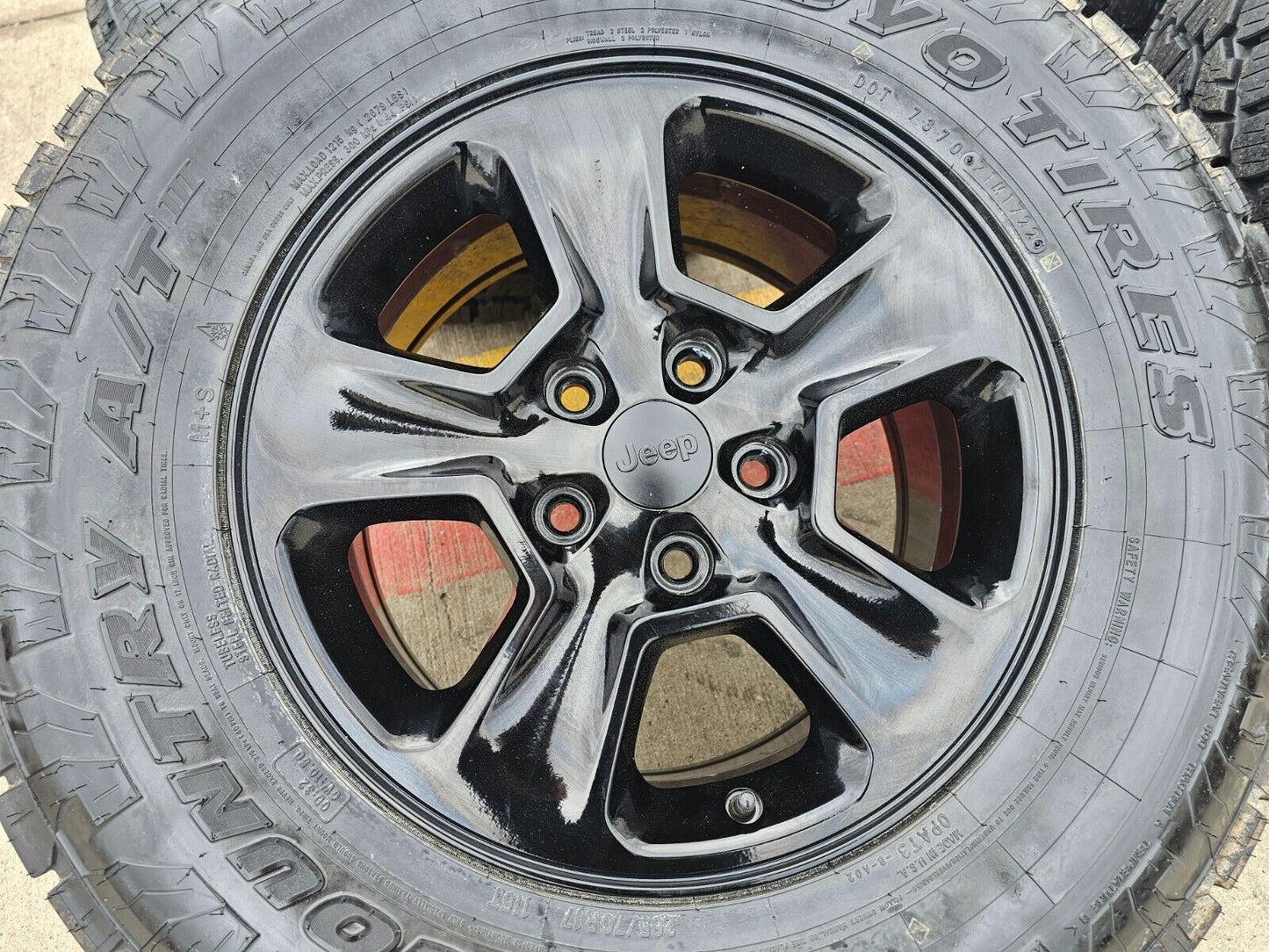 17" Jeep Grand Cherokee OEM wheels rims 9135 black TOYO tires A/T3 NEW