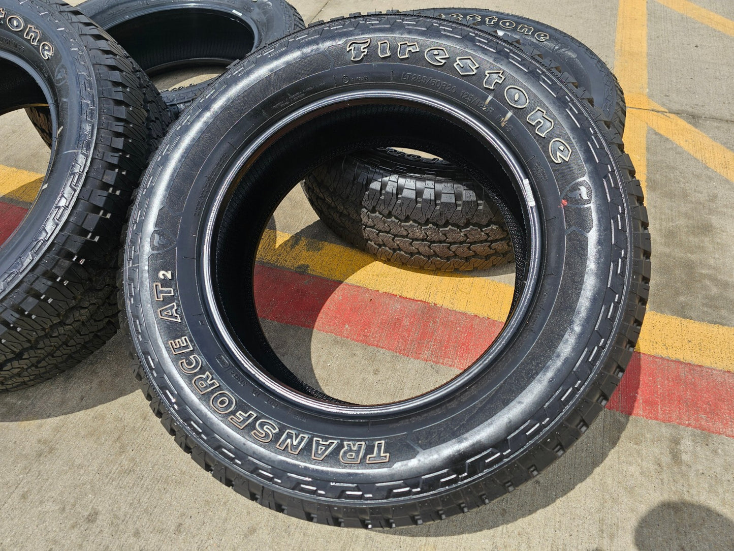 (4) 285/60/20 Firestone Transforce A/T2 tires LT 10 Ply load range E M+S NEW