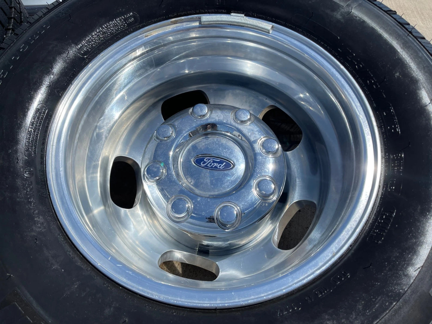 17" Ford F-350 Dually OEM 14077 14078 rims wheels Michelin M/S2 NEW