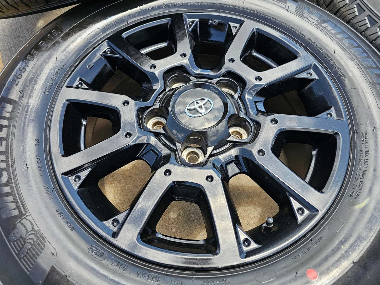 18" Toyota Tundra Sequoia TRD PRO black OEM wheels rims 75157 NEW MICHELIN