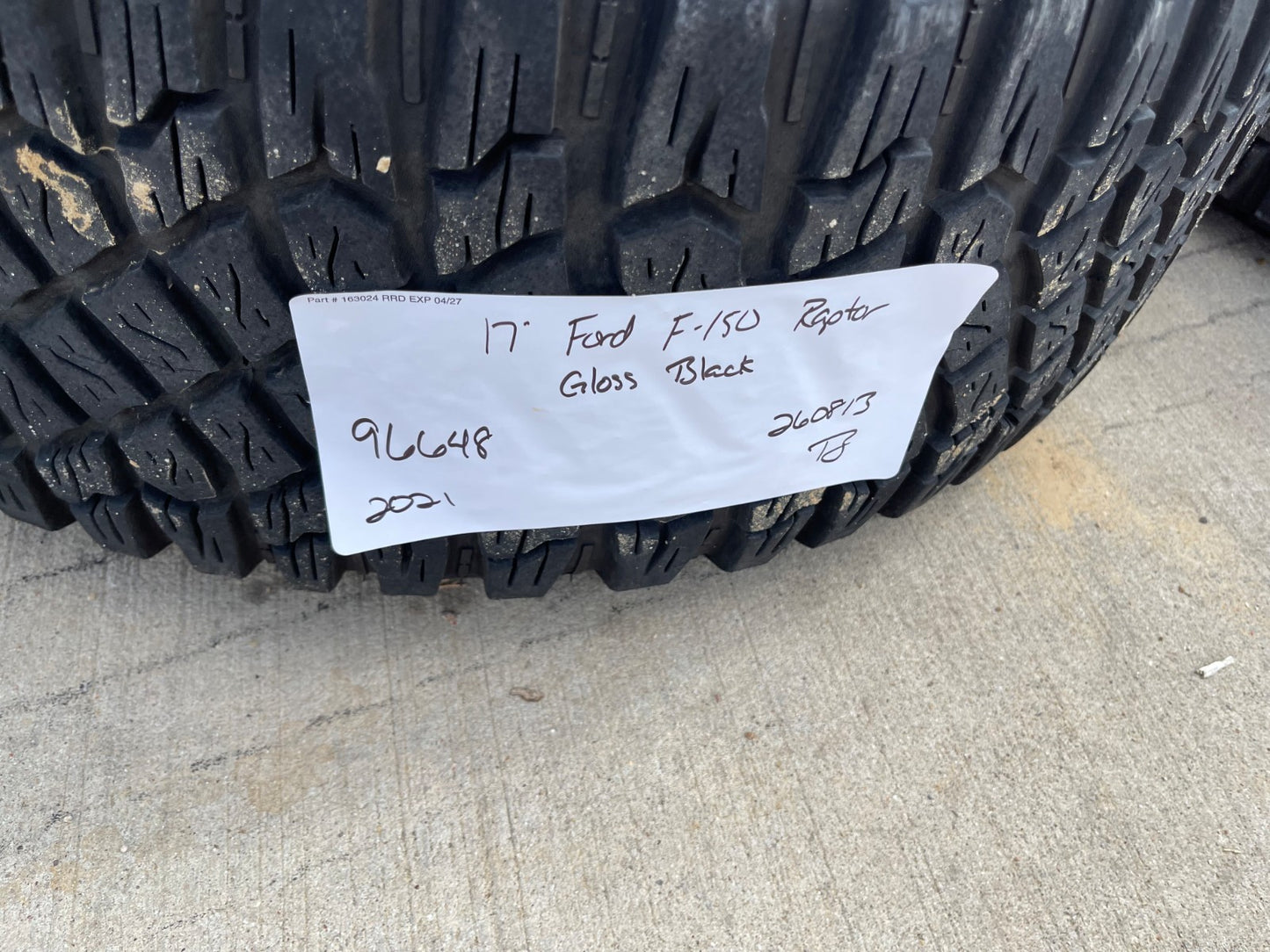 17" Ford F-150 Raptor OEM 96648 rims wheels tires SET GOODYEAR 35"