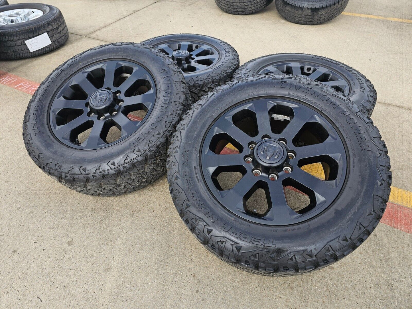 20" Dodge Ram 2500 3500 LARAMIE OEM 2700 2697 black wheels rims tires