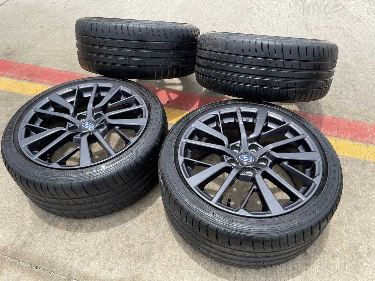 18" Subaru WRX OEM wheels rims 68896 tires