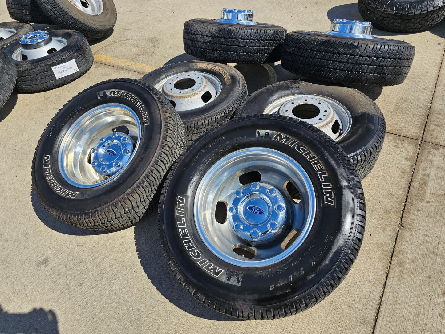 17" Ford F-350 Dually OEM 14077 14078 rims wheels 2023 2024 2025 MICHELIN