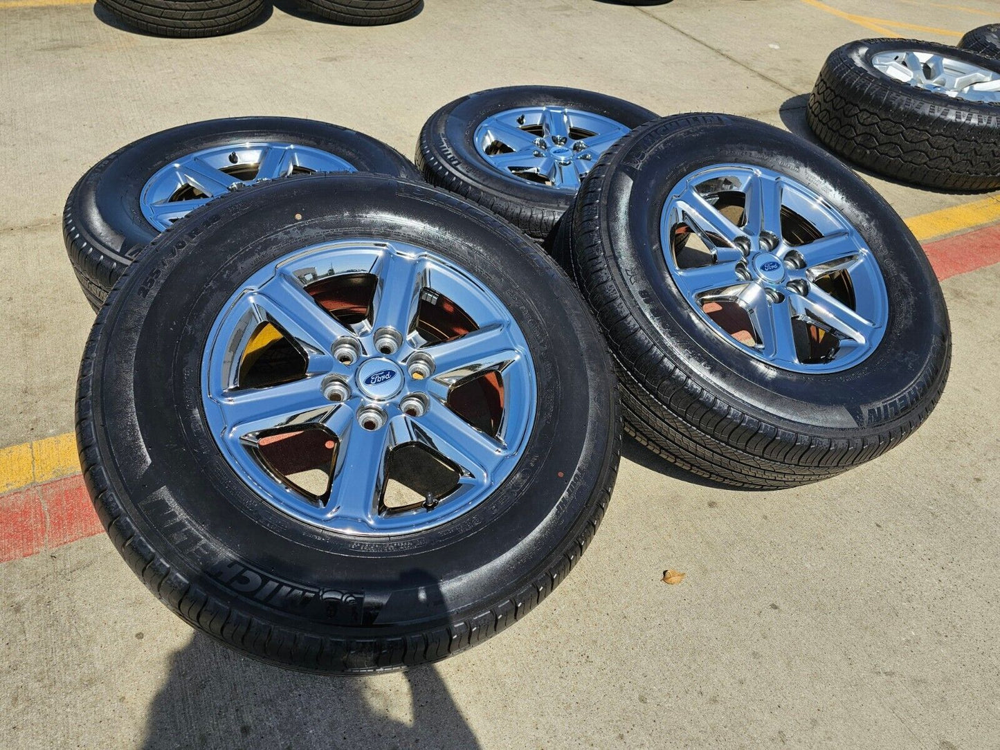 18" Ford F-150 Expedition OEM chrome rims wheels tires MICEHLIN 2024 2025 NEW