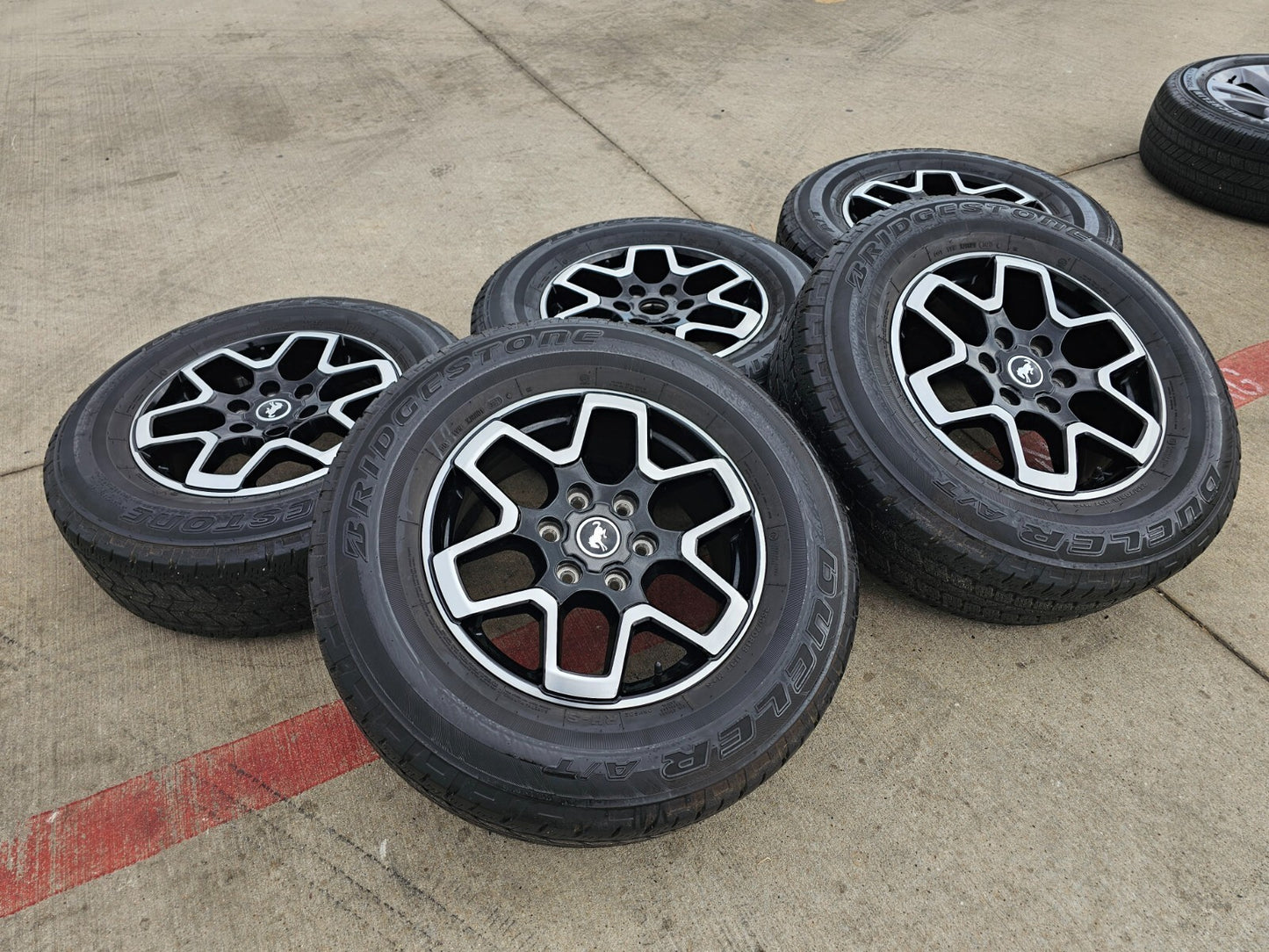 18" Ford Bronco wheels rims black 95213 Ranger tires 2022 2023 2024 2025 2026