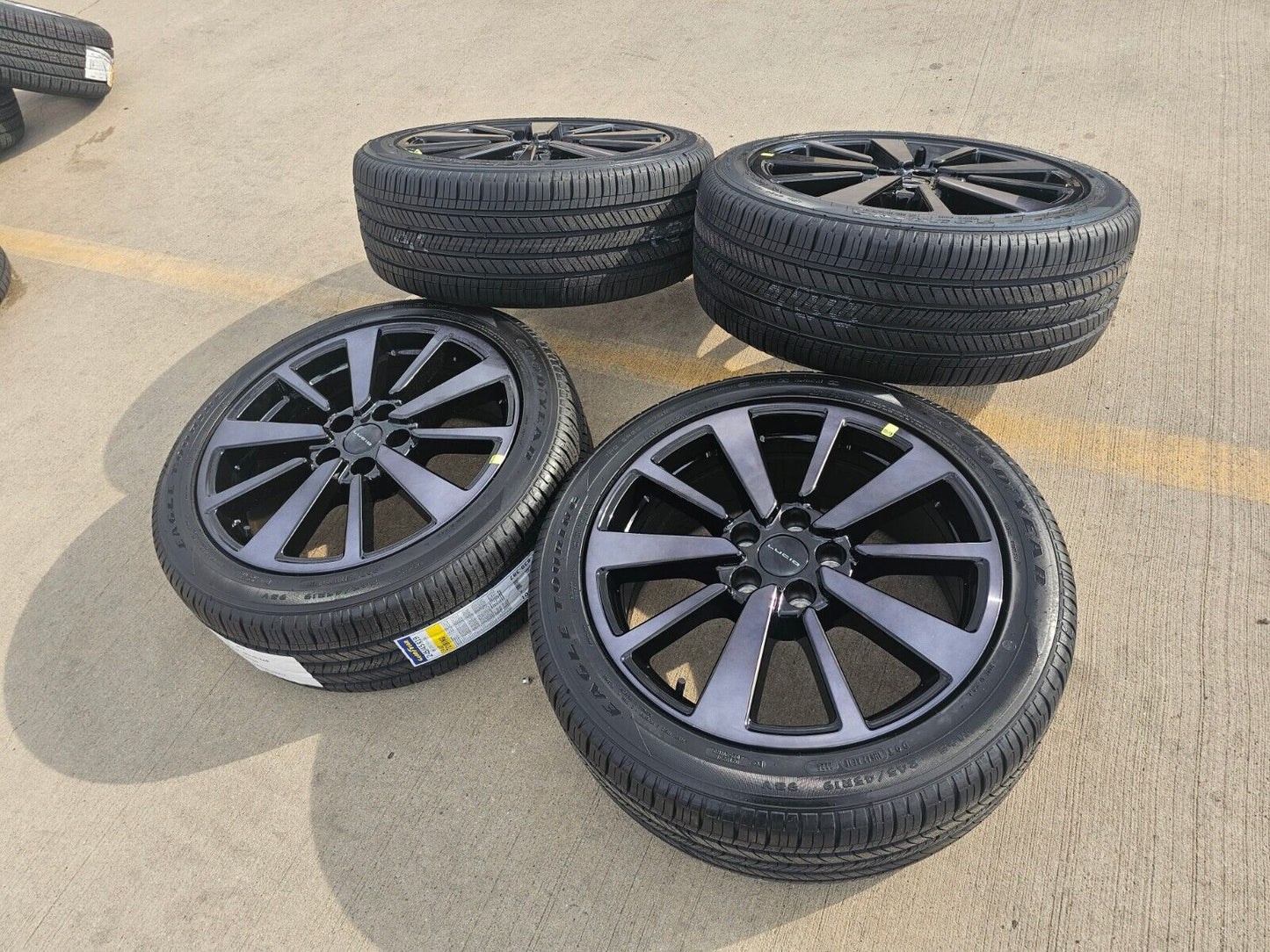 19" Lucid Air OEM Grand Touring black wheels rims tires 5x120 2023 2024 2025 NEW