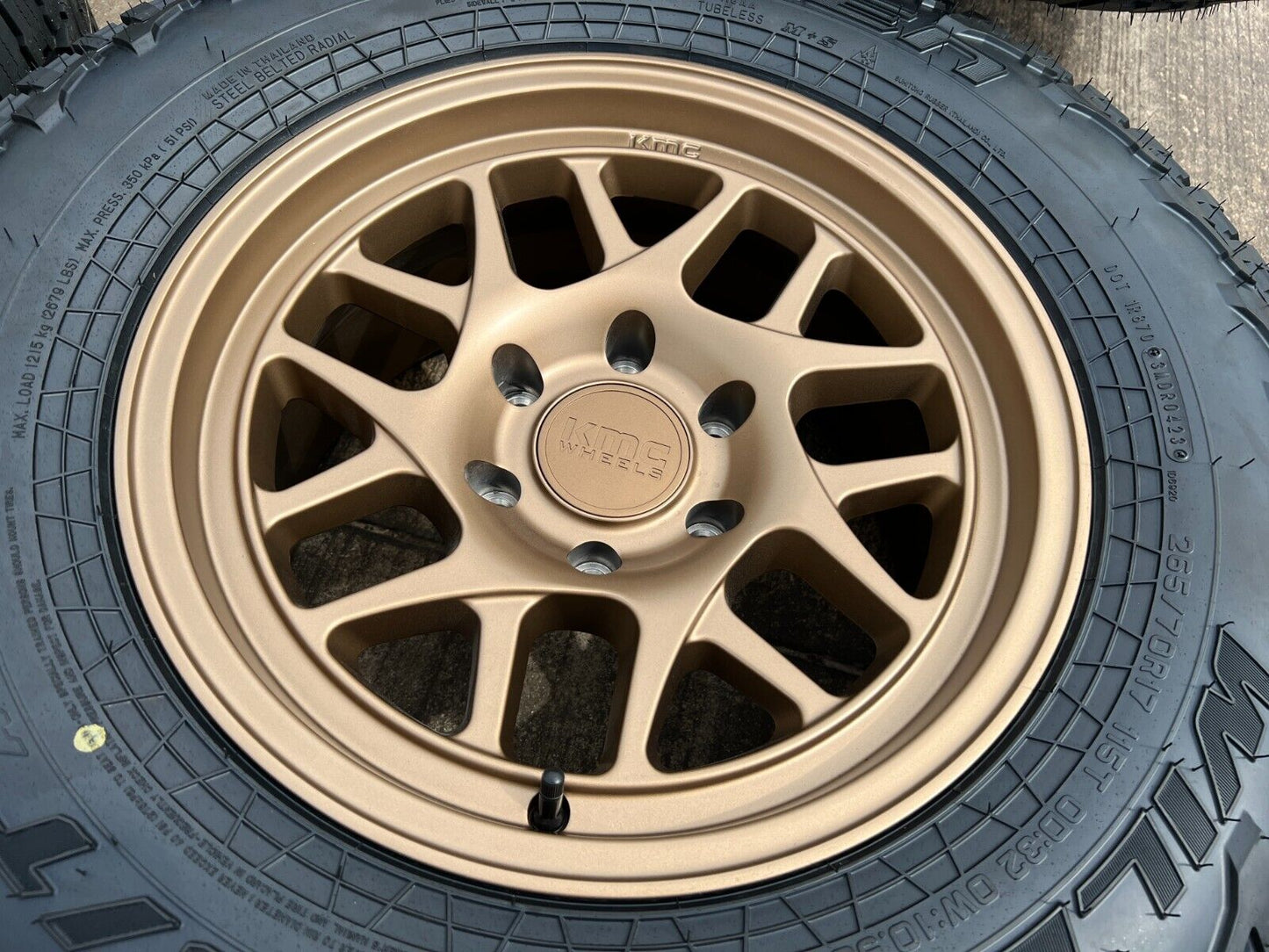 17x8.5 KMC KM717 Toyota Tacoma 4Runner TRD wheels rims BRONZE 2023 2024 NEW
