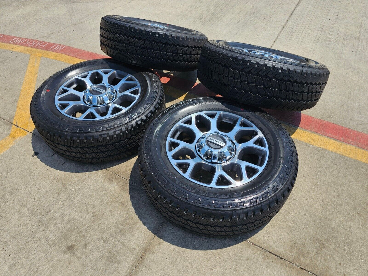 20" Ford F-250 F-350 OEM Lariat wheels rims 10292 tires 2021 2022 2023 2024 2025
