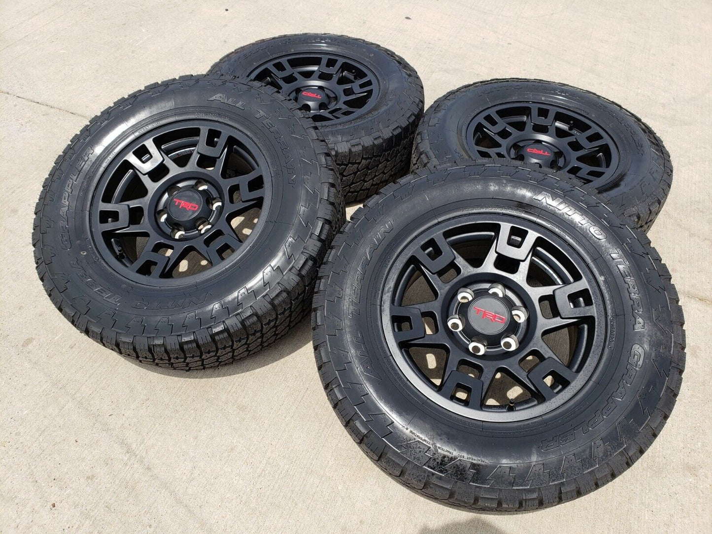 17" Toyota Tacoma 4Runner OEM wheels rims black 75167 TRD FJ NITTO NEW