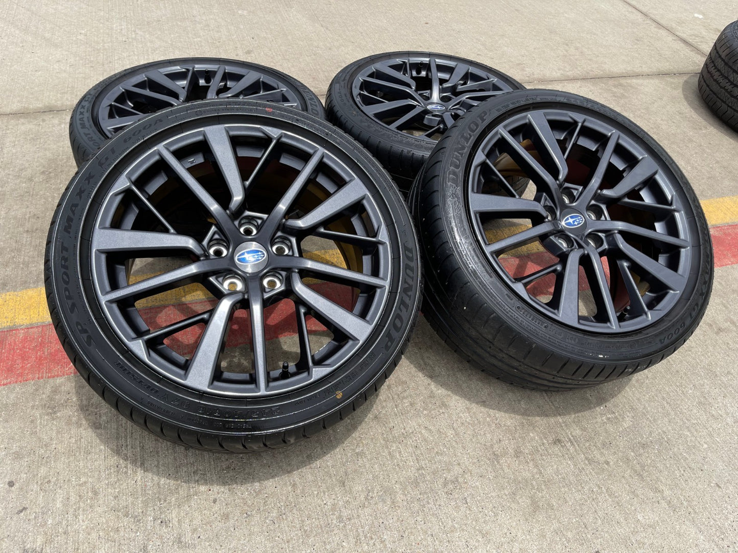 18" Subaru WRX OEM wheels rims 68896 tires