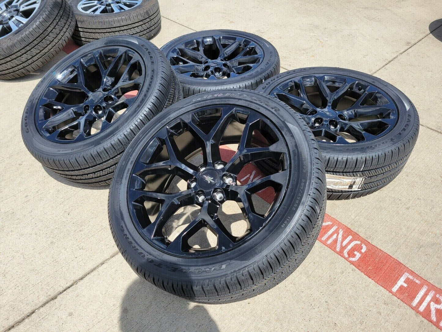 22" GMC Sierra Yukon Chevy Silverado OEM replica black wheels rims 5904 5668 NEW