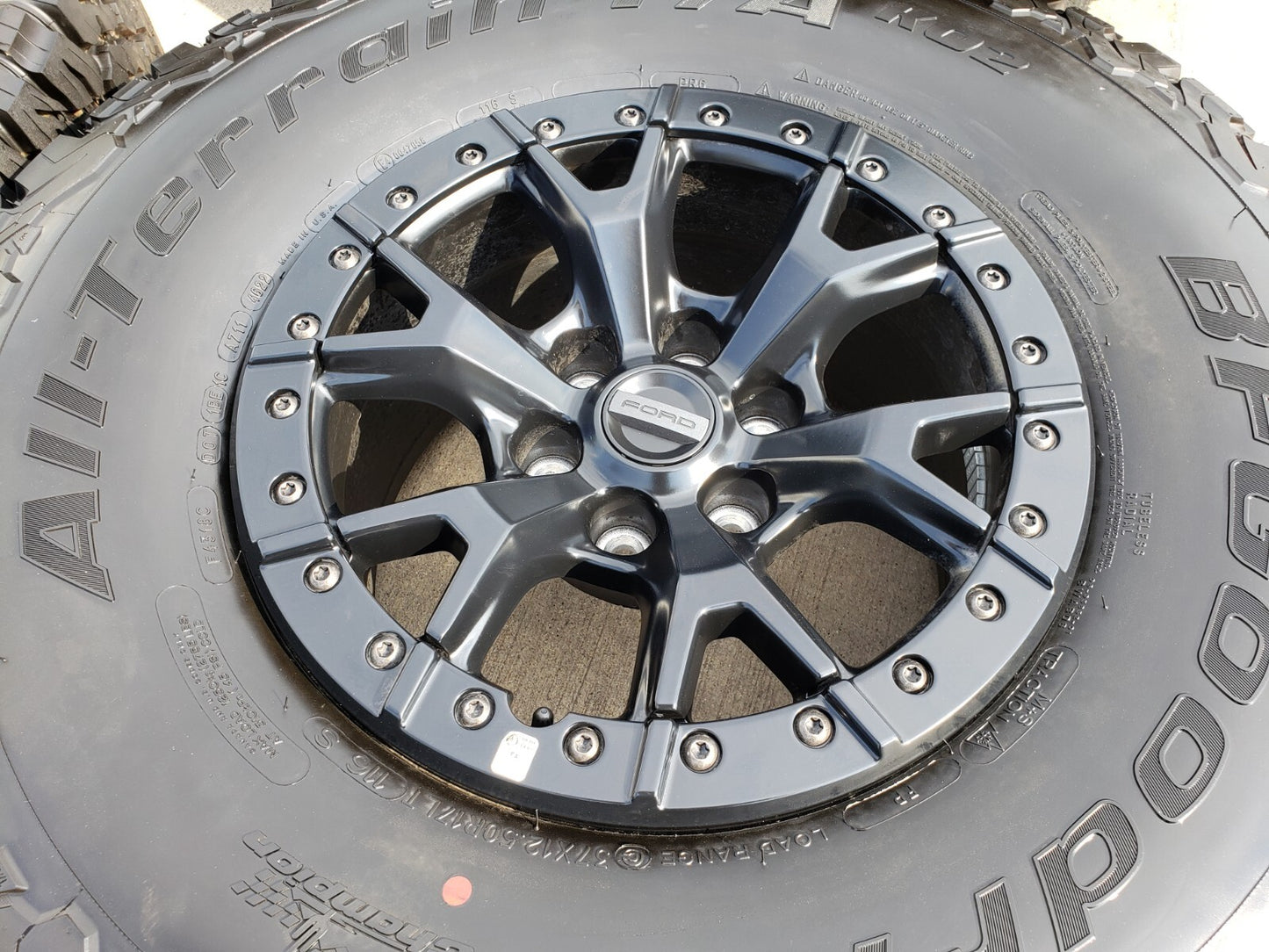 17" Ford F-150 Raptor R OEM BEADLOCK 10460 rims wheels 37" tires BFG NEW