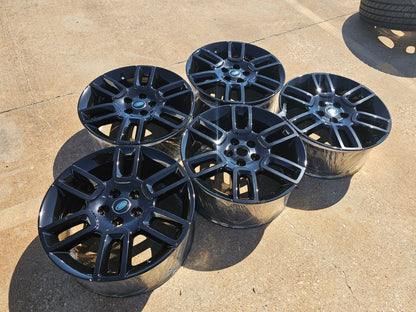 (5) 19" Land Rover DEFENDER Range Rover OEM black wheels rims 72350