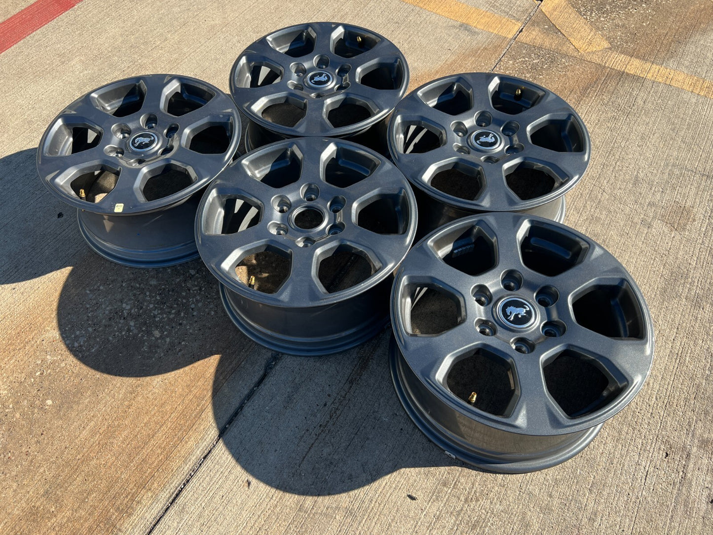 (5) 17" Ford Bronco 2023 2024 2025 2026 wheels rims 10384 OEM Ranger GRAY NEW