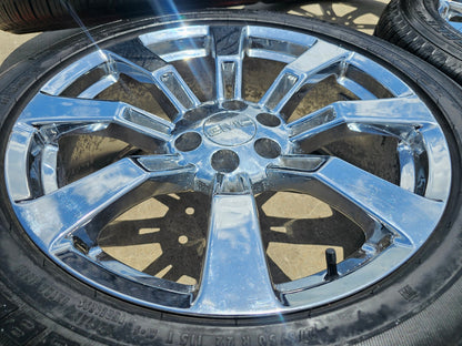 22" GMC Yukon Sierra DENALI OEM 5409 wheels rims tires SET CHROME