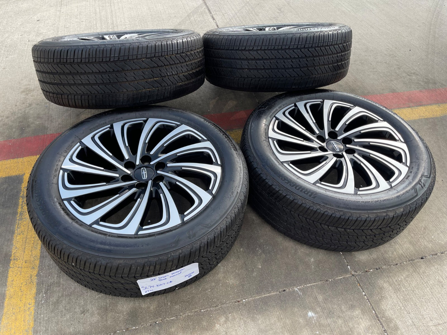 22" Lincoln Navigator OEM 10666 rims wheels BLACK LABEL 2025 2026 BRIDGESTONE