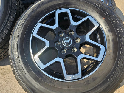 18" Ford Ranger Bronco wheels rims tires black 95213 tires 2023 2024 2025 NEW