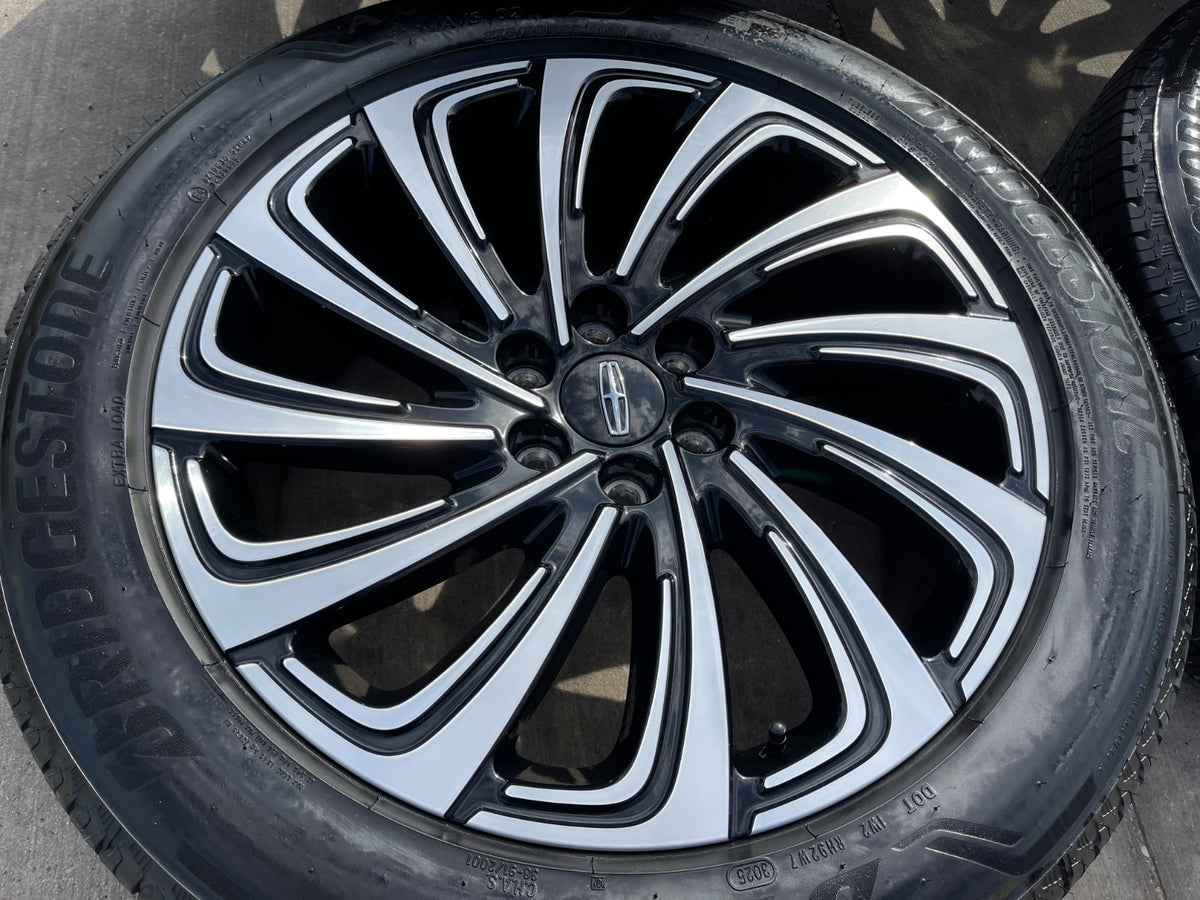 22" Lincoln Navigator OEM 10666 rims wheels BLACK LABEL BRIDGESTONE SET