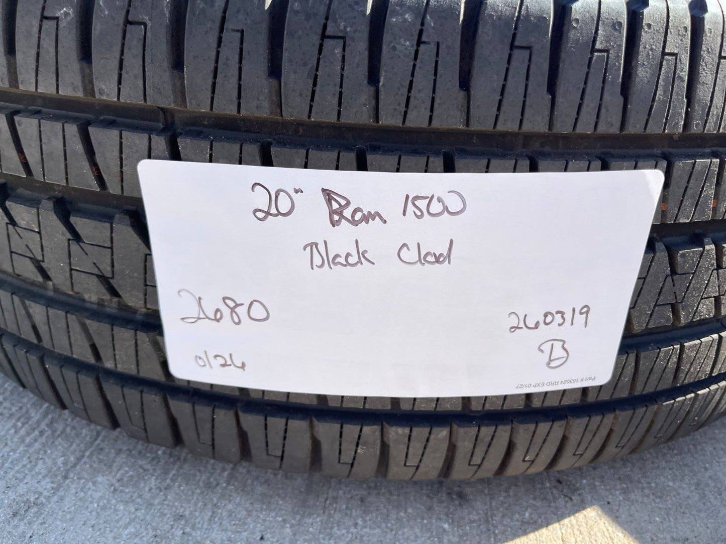 20" Dodge Ram 1500 OEM Laramie Black 2680 wheels rims tires 2024 2025 2026 NEW