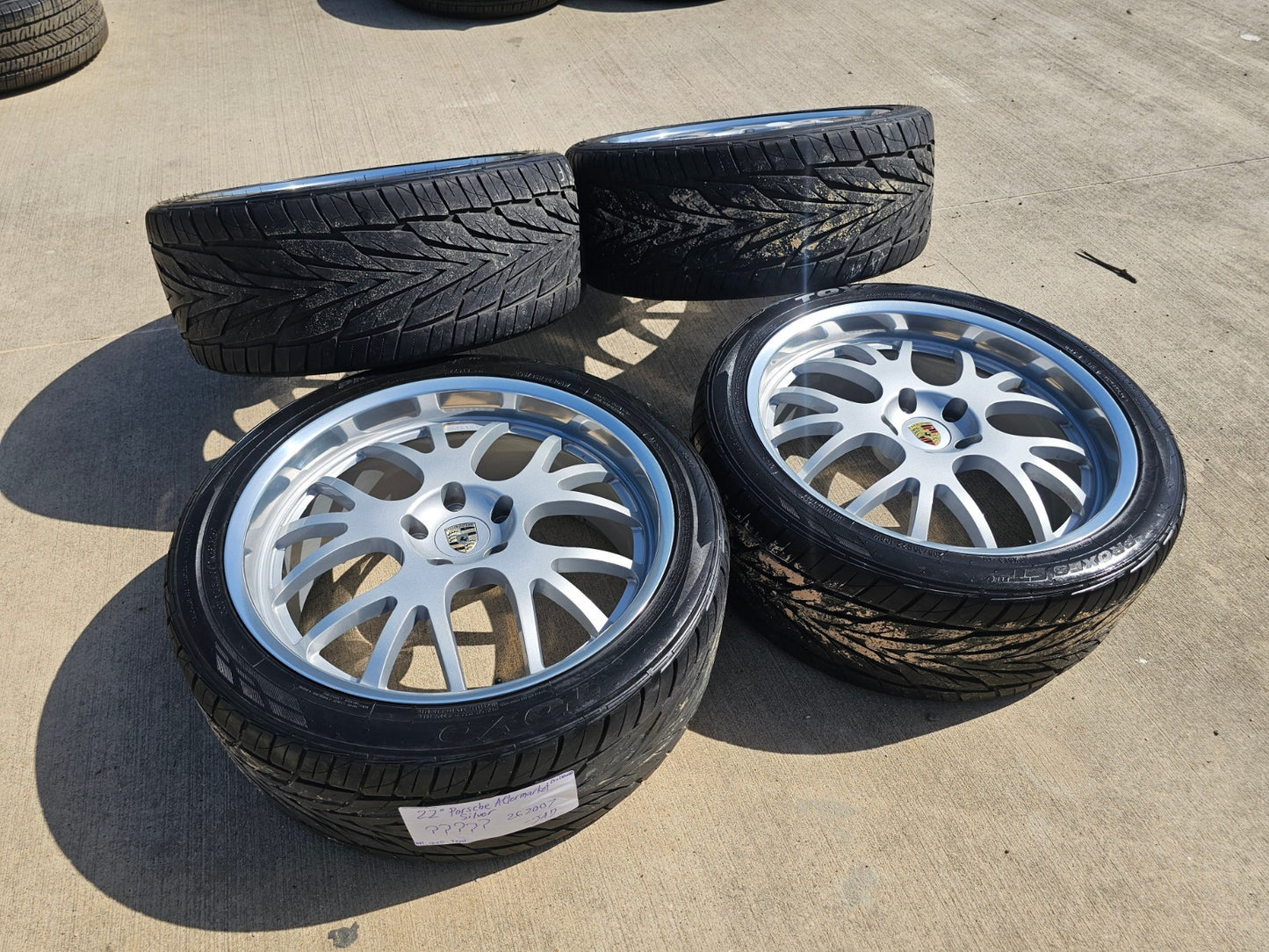 22" Champion Motorsport RG5 Forged Porsche Cayenne wheels rims tires SET