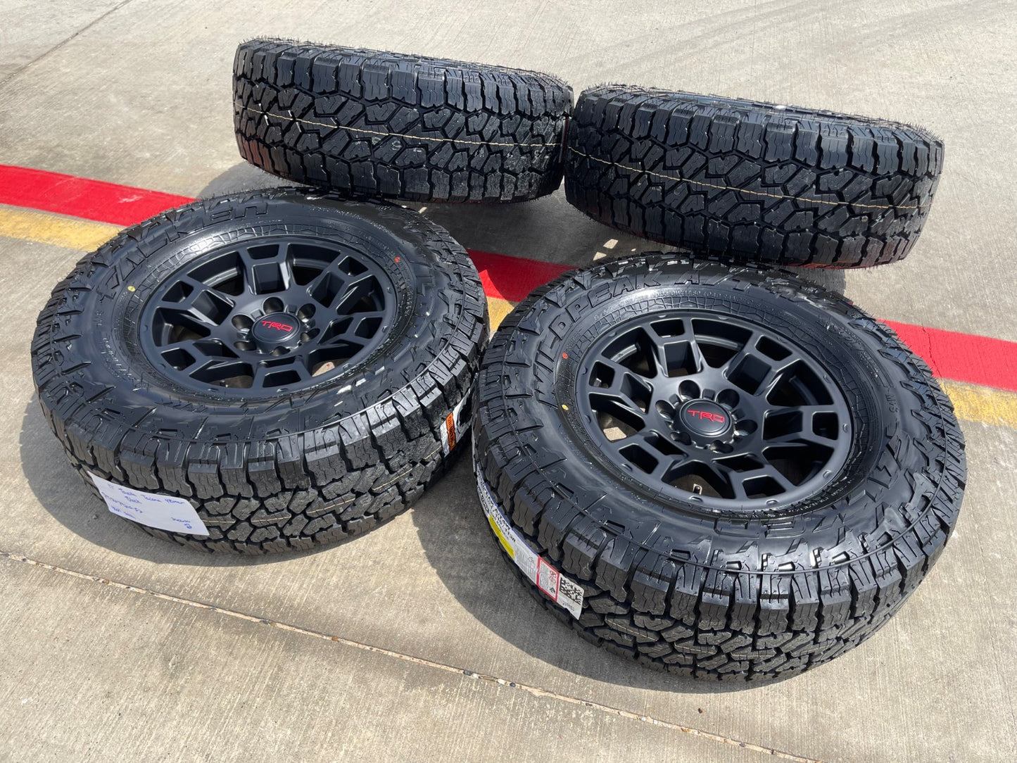 17" Toyota Tacoma TRD 4Runner OEM wheels rims SET black FJ FALKEN A/T4 33" NEW
