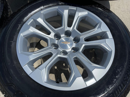 20" Chevy Tahoe Silverado OEM 14090 95417 wheels rims SET BRIDGESTONE NEW 2026