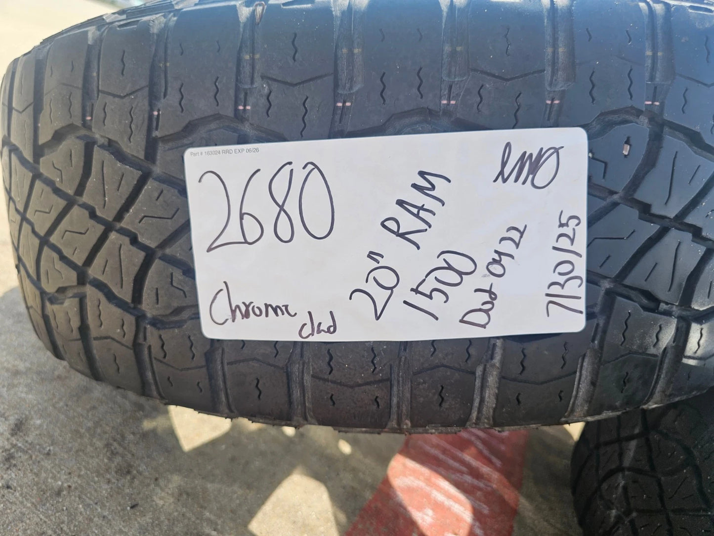 20" Dodge Ram 1500 OEM Laramie CHROME 2680 wheels rims 2022 2023 2024 2025 2026