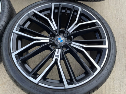 20" BMW M550i 530i 540i 640i OEM 86160 86161 Series 846M black wheels rims SET