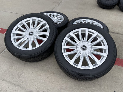 22" Cadillac Escalade Platinum OEM wheels rims 95026 4873 tires SET BRIDGESTONE