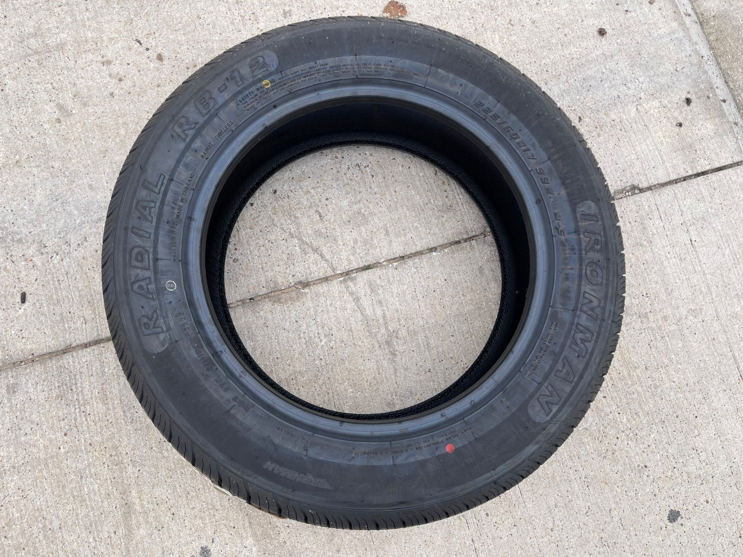 (1) 225/60/17 Ironman RB-12 tire 225/60R17 99H M+S NEW