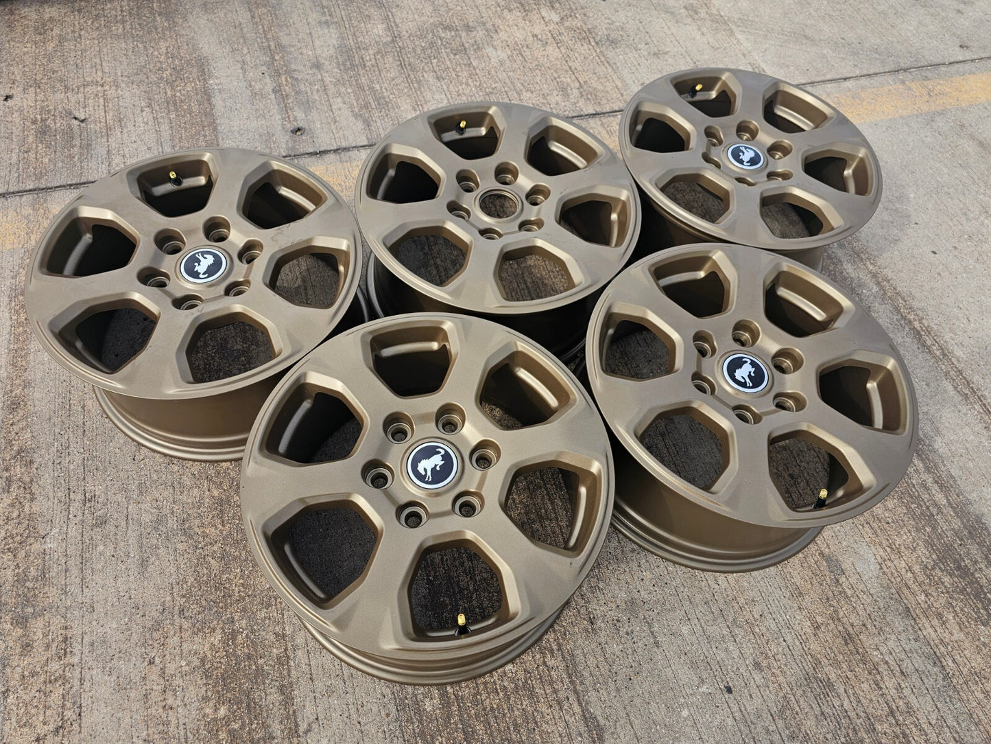 (5) 17" Ford Bronco wheels rims 10384 OEM Ranger BRONZE 2024 2025 2026 2027 NEW