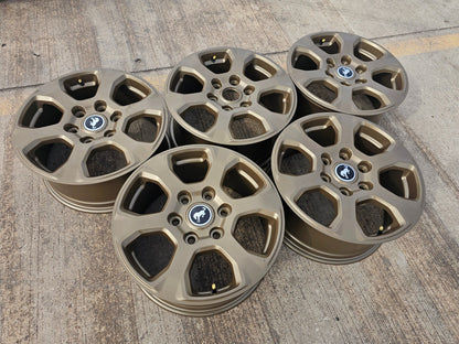 (5) 17" Ford Bronco wheels rims 10384 OEM Ranger BRONZE 2024 2025 2026 2027 NEW
