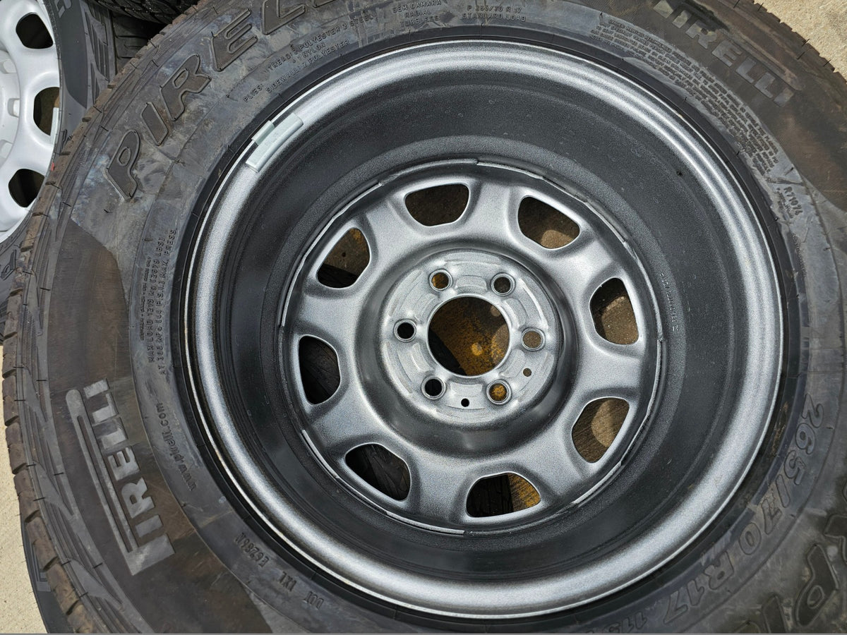 17" Ford F-150 OEM rims wheels 3857 tires steel 2023 2024 2025 PIRELLI A/T NEW