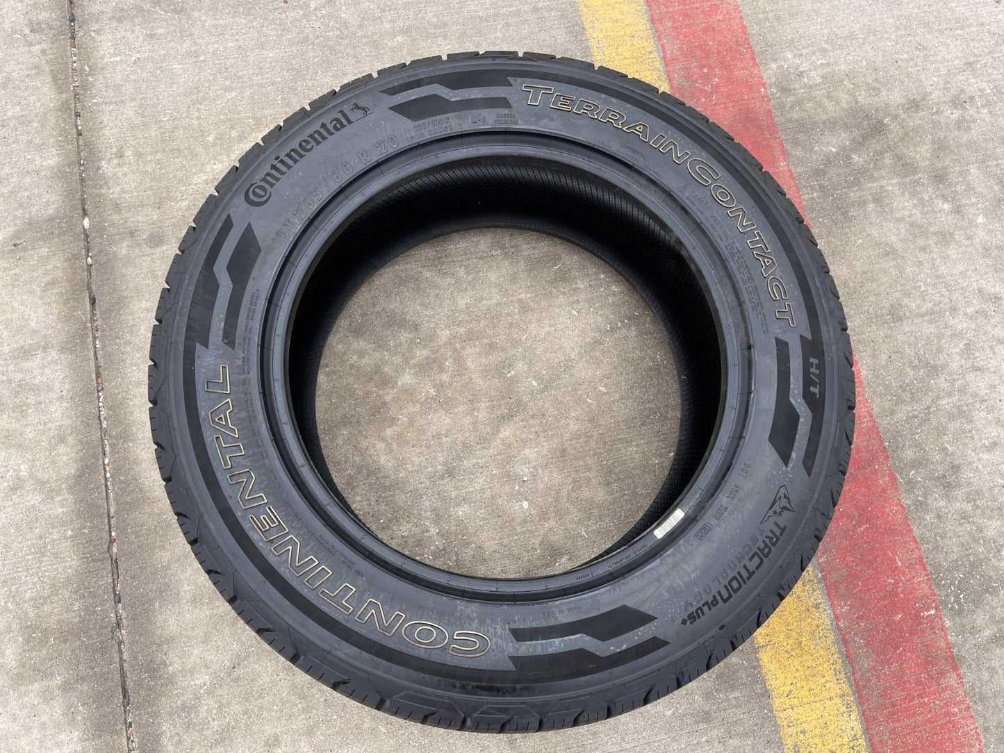 (1) 265/60/20 Continental Terrain Contact H/T OWL tire 118R LT 10 PLY LRE NEW
