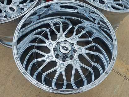 22" 22x14 Vision 404 Brawl Dodge RAM Chevy 2500 3500 wheels rims SET 8x165 8x6.5