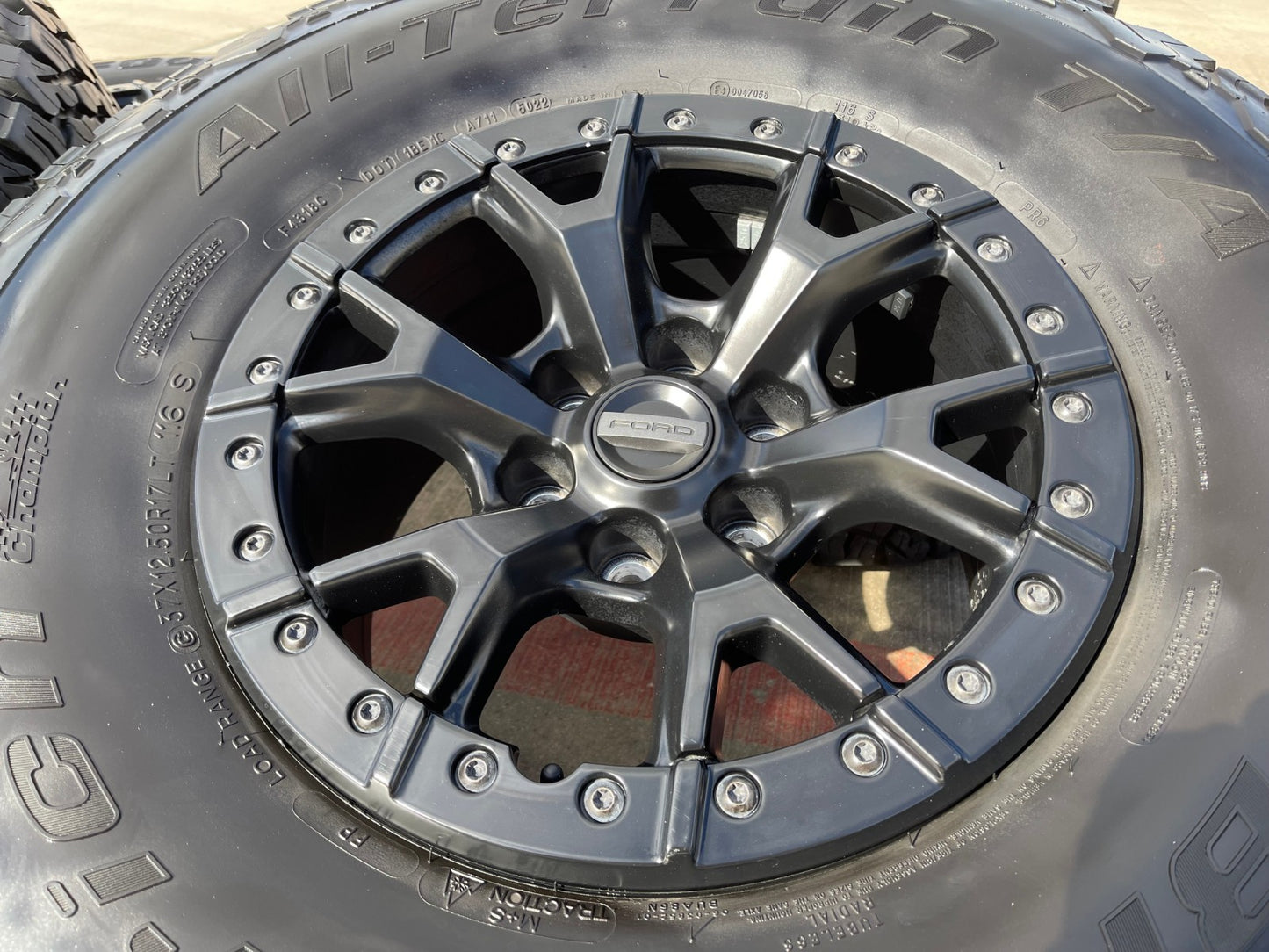 17" Ford F-150 Raptor R OEM BEADLOCK 10460 rims wheels 37" tires BFG