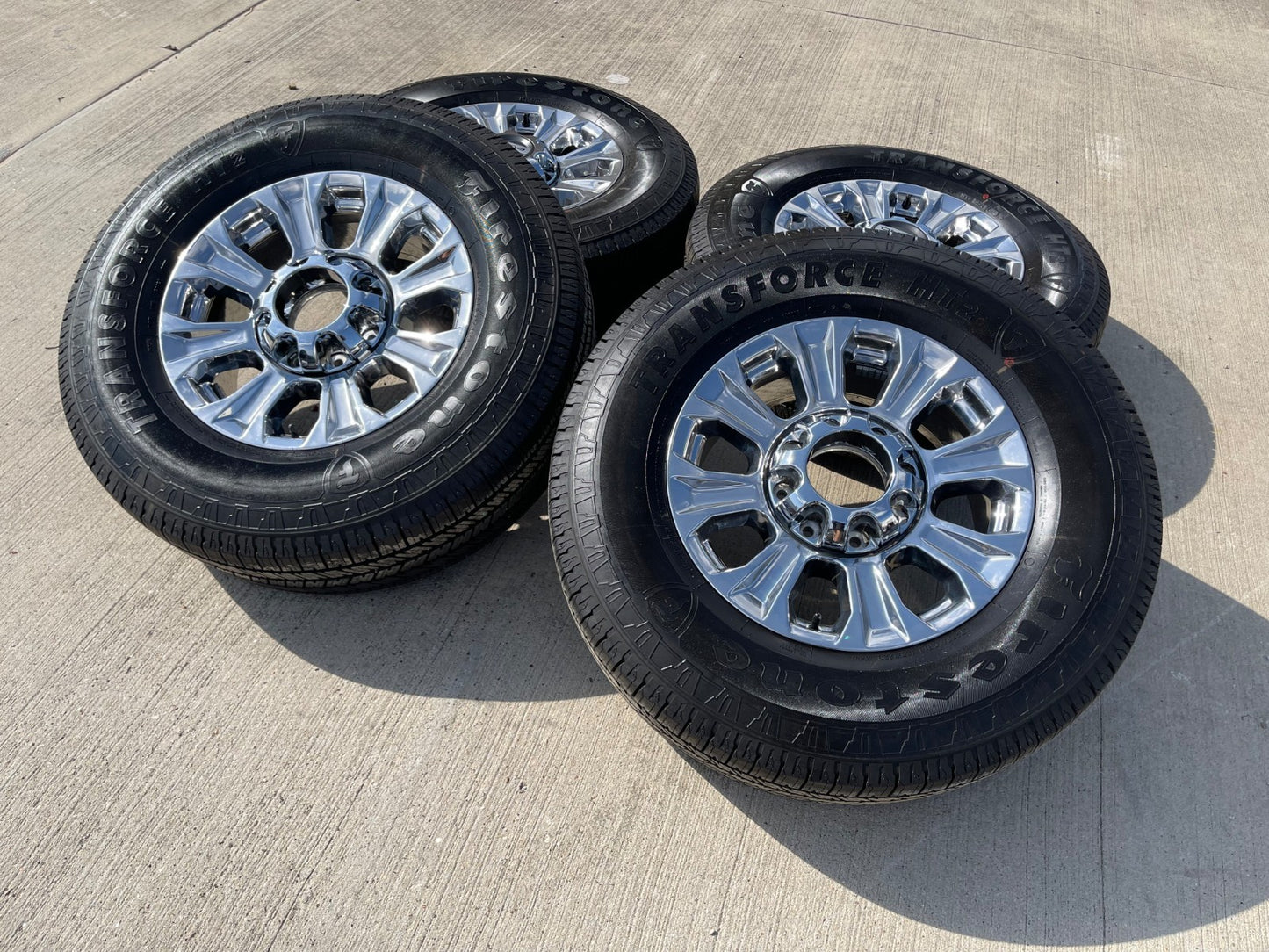18" Ford F-250 F-350 LARIAT OEM CHROME rims wheels SET 10097 tires FIRESTONE