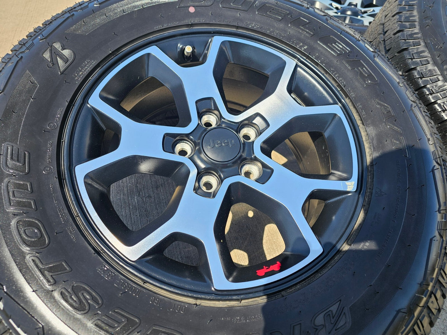 17" Jeep Wrangler Rubicon OEM 9218 wheels rims Gladiator tires DUELER A/T NEW