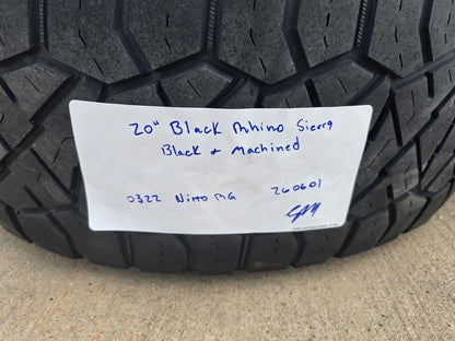 20x9 20" Black Rhino Sierra Chevy Silverado RAM Tacoma wheels rims 6x139 6x5.5