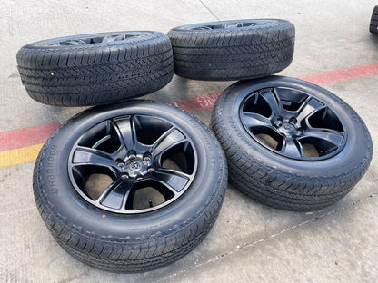 20" Dodge Ram 1500 OEM LIMITED Black 2676 2723 wheels rims NEW HANKOOK A/T2