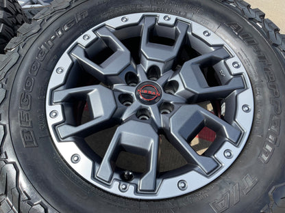 17" Nissan Frontier X-PRO OEM 62834 Desert Runner wheels rims BFG KO2 A/T NEW
