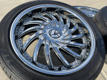 20x8.5 Arza TD221 wheels rims 5x112 5x114.3 5x4.5 Camry Sienna Rav4 Charger